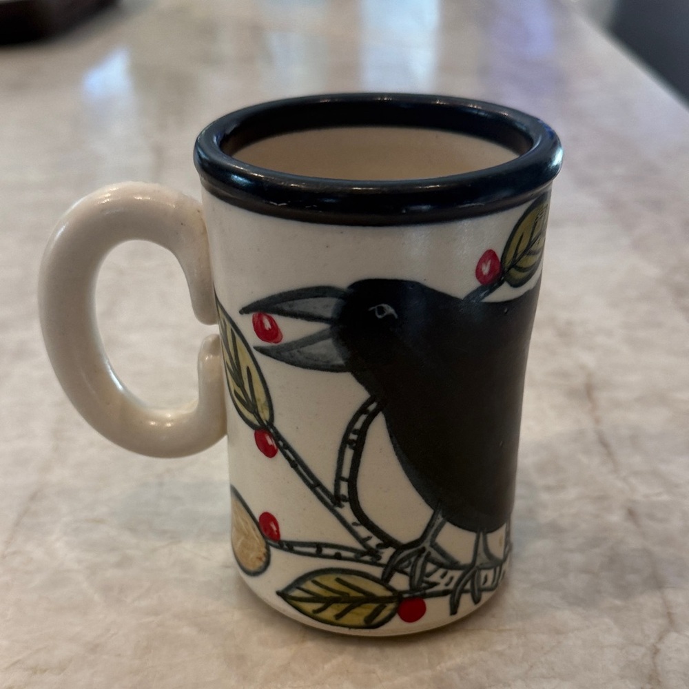 Raven Nevermore stoneware artisan mug